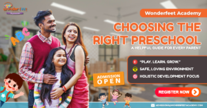 Children learning and playing at Wonderfeet Academy - Best Preschool in Chennai